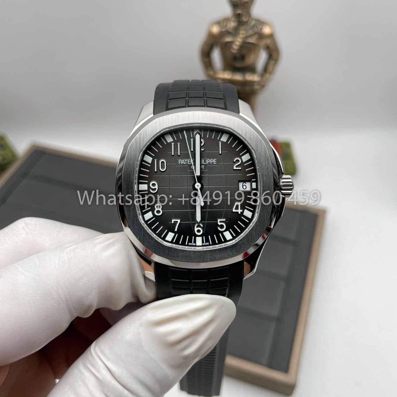 Patek Philippe Aquanaut 5167A-001 1:1 Miglior Clone 3K Factory Quadrante Nero V3 nuova Fibbia