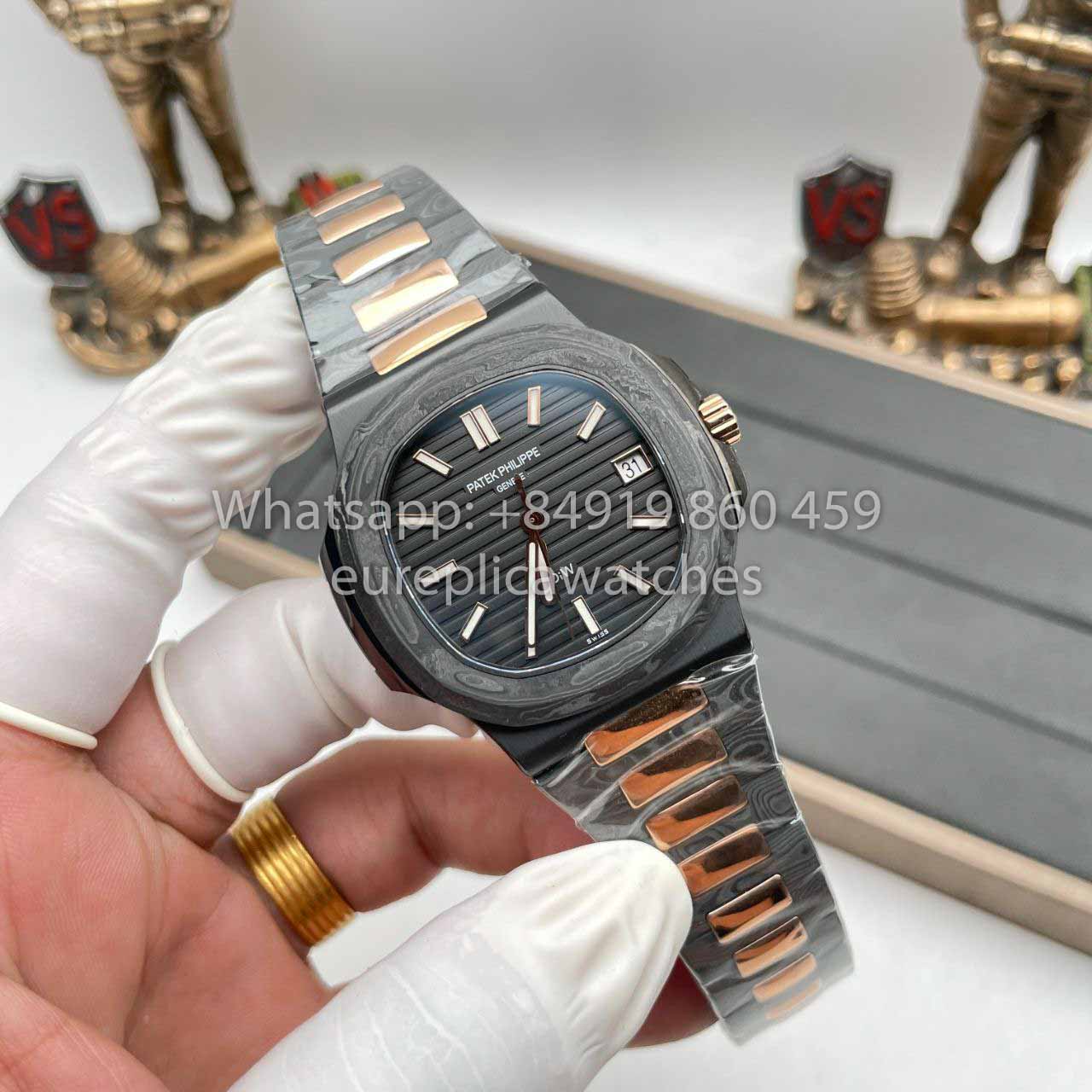 Patek Philippe Nautilus 5711 DiW 1:1 Edición clonada con caja de fibra de carbono