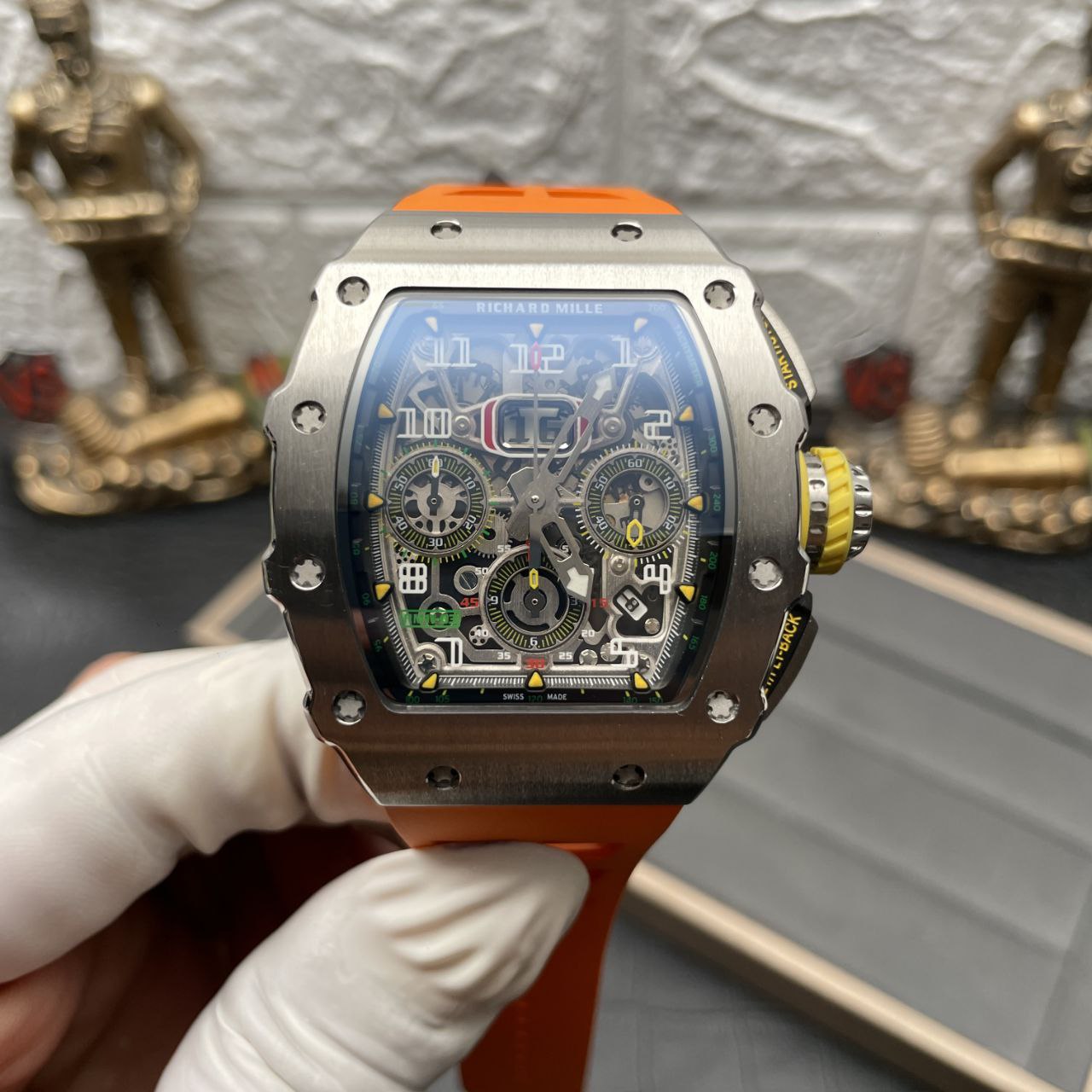 Richard Mille RM11-03 Cinturino arancione KV Factory in scala 1: 1 della migliore edizione