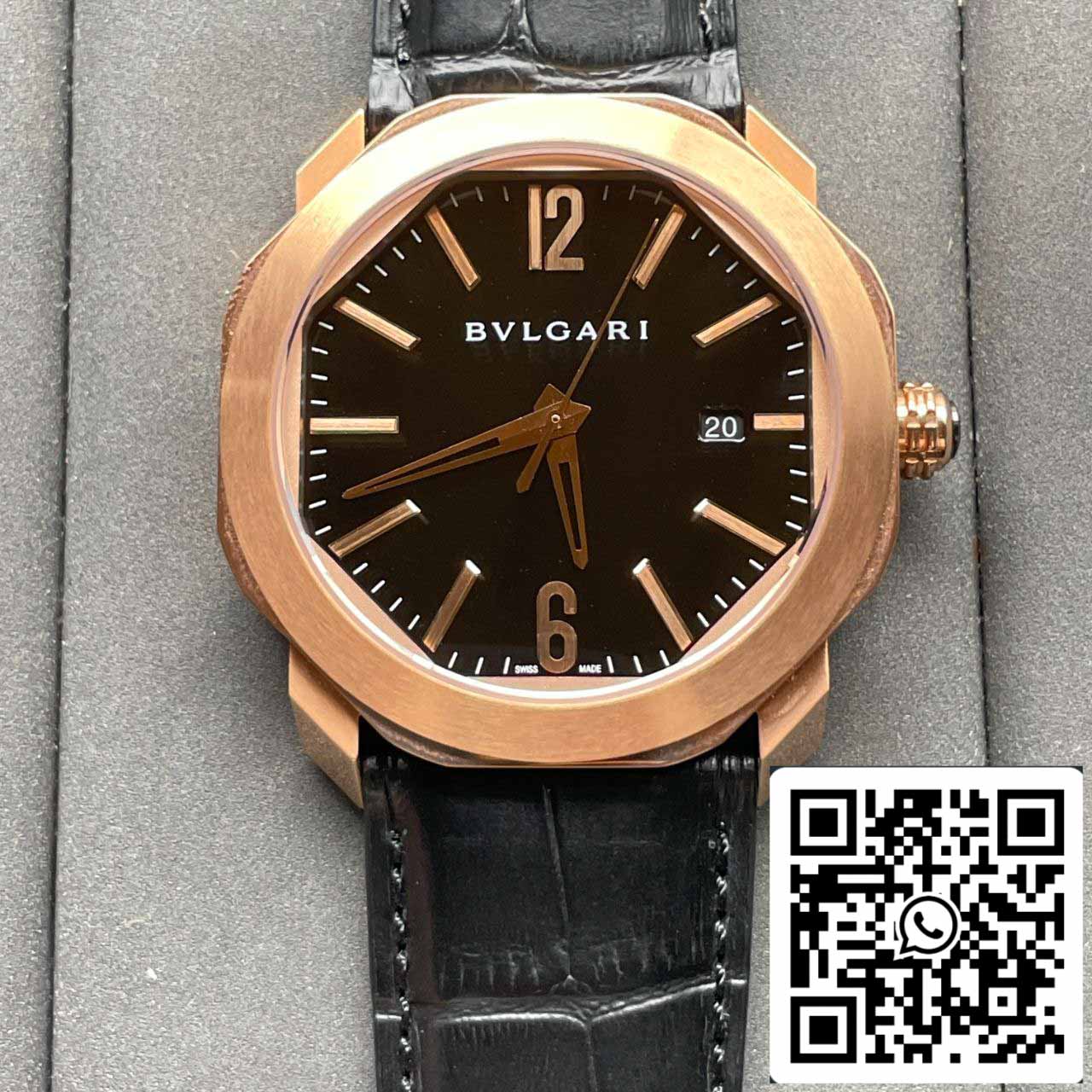 Bvlgari Octo 101963 BGOP41BGLD 1:1 Mejor edición BV Factory esfera negra