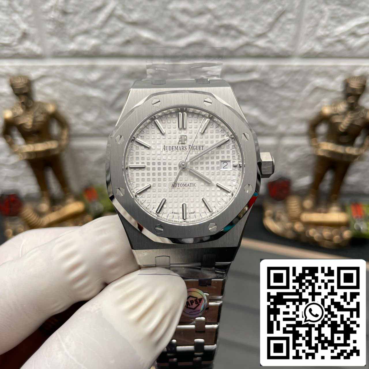 Audemars Piguet Royal Oak 15450ST.OO.1256ST.01 1:1 Best Edition APS Factory V3 quadrante argento