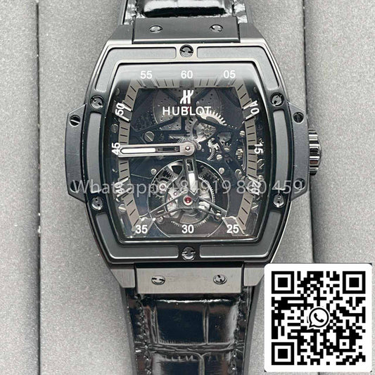 Replica Hublot Masterpiece Tourbillon 906.ND.0129.VR.AES12 1:1 Migliore edizione PVD nero HUB svizzero 9006