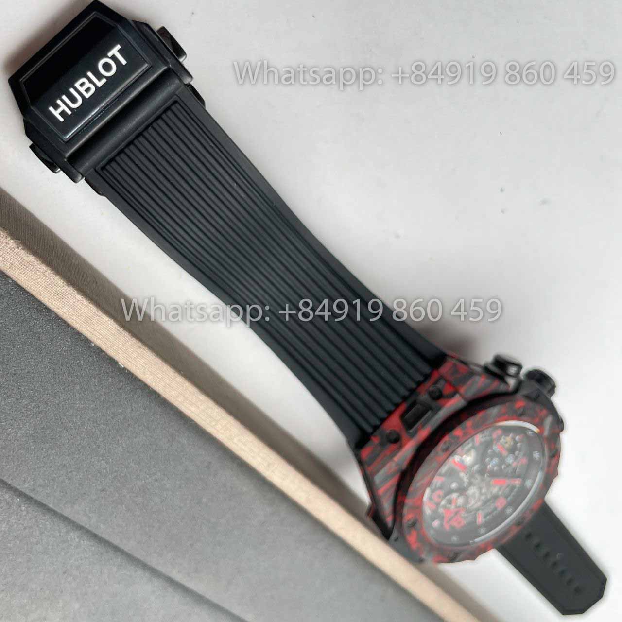 Hublot BIG BANG 411.QV.1123.NR.OVK21 1:1 Best Edition HB Factory Carbon Fiber Red Case