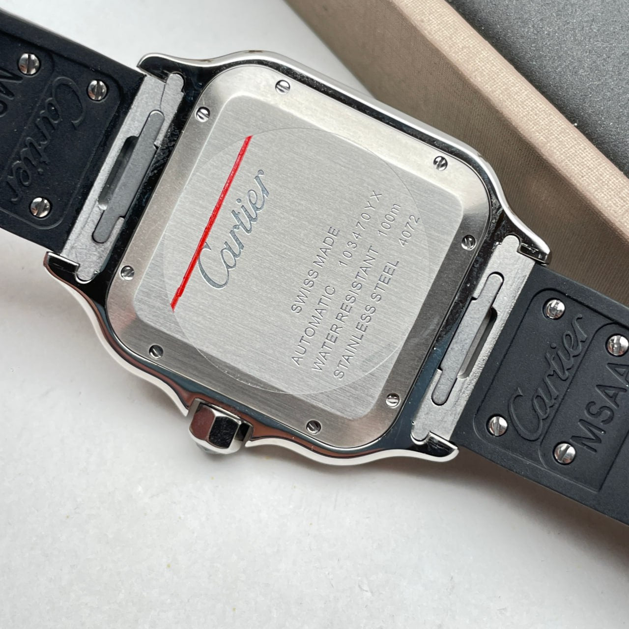 Cartier Santos WSSA0037 1:1 Best Edition GF Factory V2 Rubber Strap