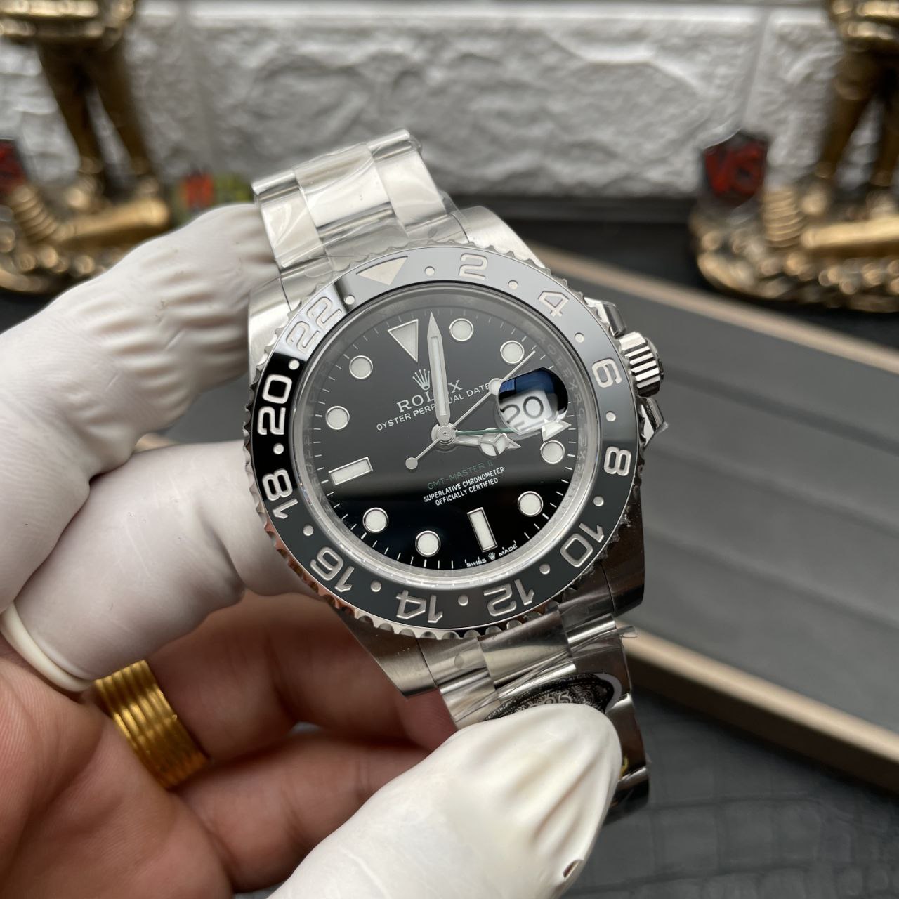 Correa Oyster de fábrica limpia Rolex GMT Master II m126710 Bruce Wayne Batman 1:1 Best Edition