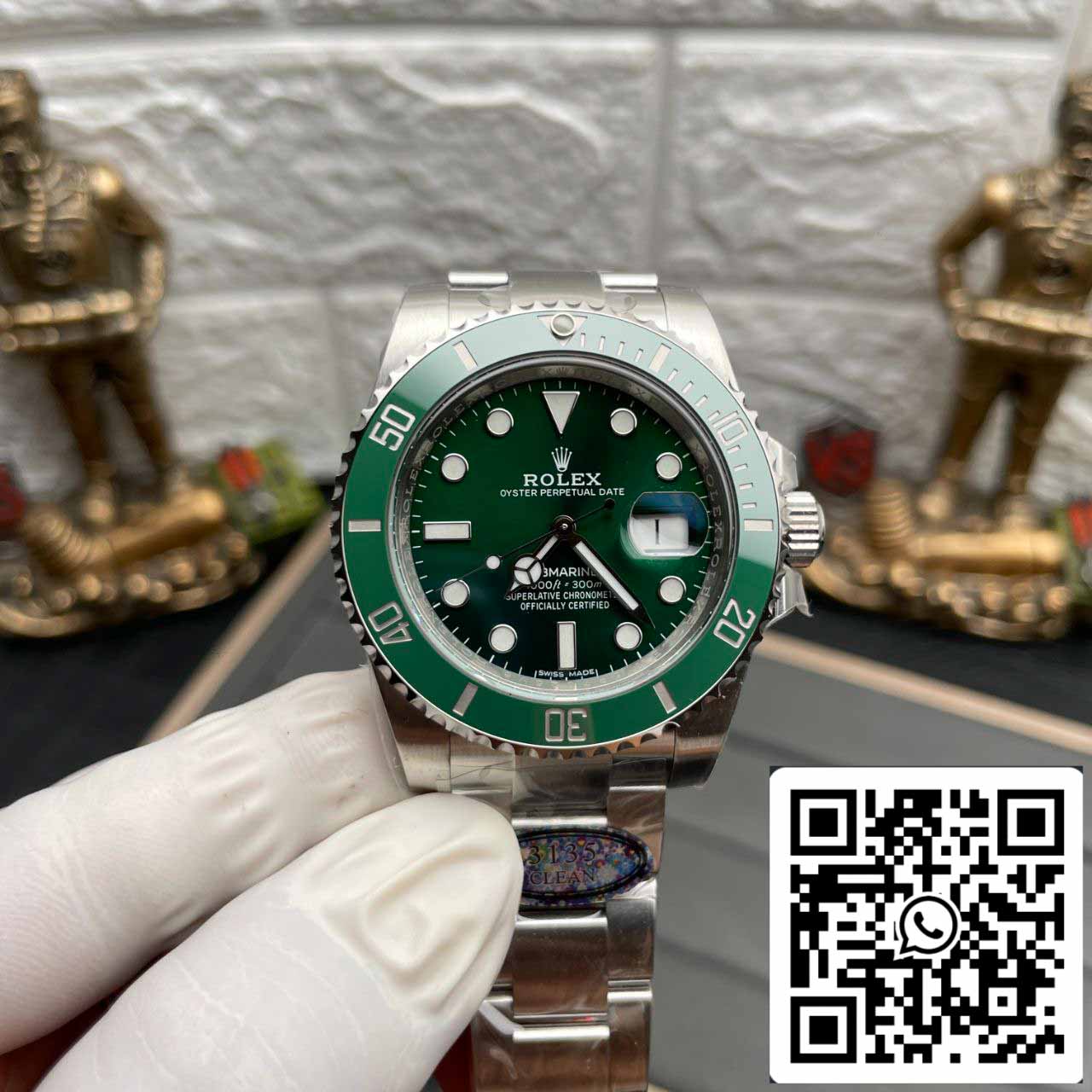 Rolex Submariner 116610LV-97200 40mm movimento 3135 Clean Factory V4 quadrante verde