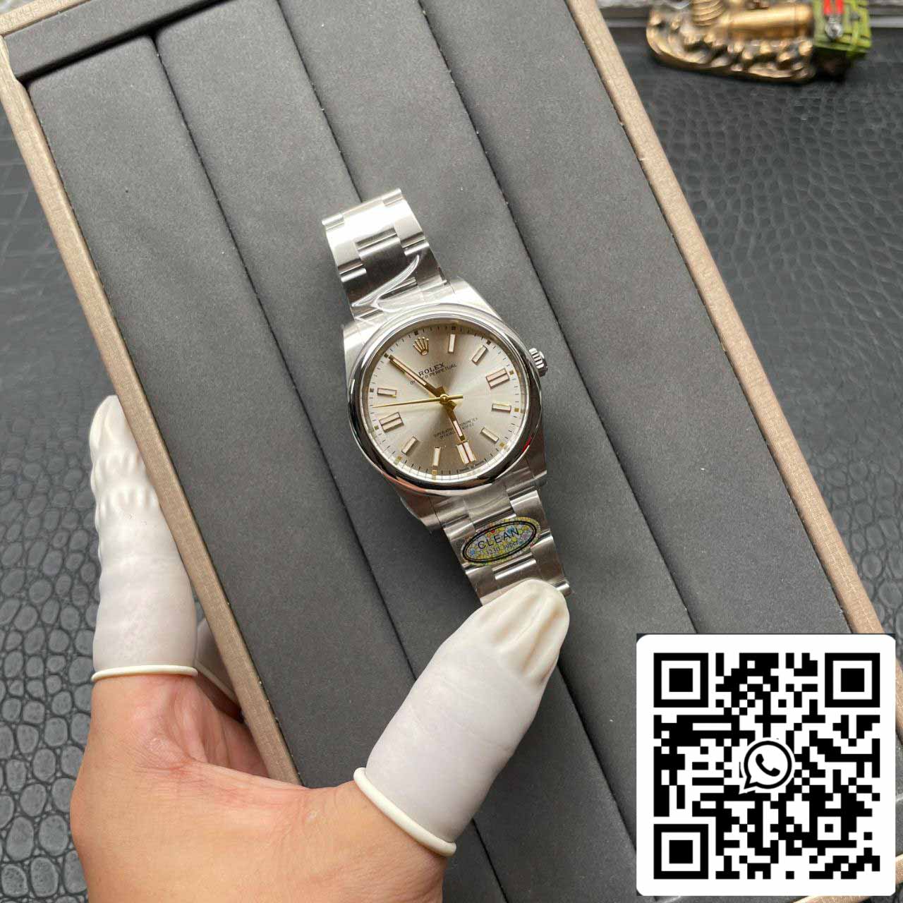 Rolex Oyster Perpetual M124300-0001 41MM 1:1 Mejor edición Clean Factory esfera plateada