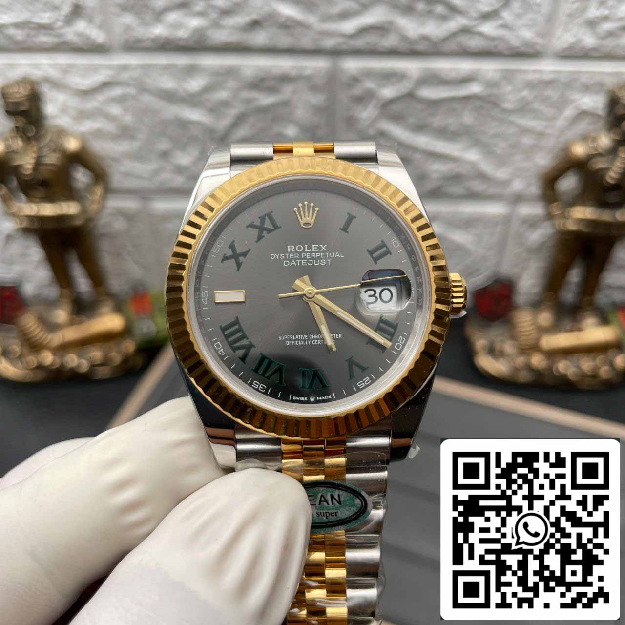 Rolex Datejust M126333-0020 1:1 Best Edition Clean Factory 41mm Quadrante Wimbledon