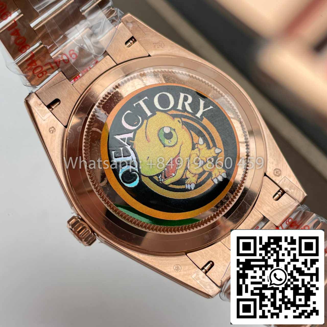 Rolex Everose Gold Day Date 40 228235-0045 1:1 Mejor edición QF Factory Esfera Eisenkiesel