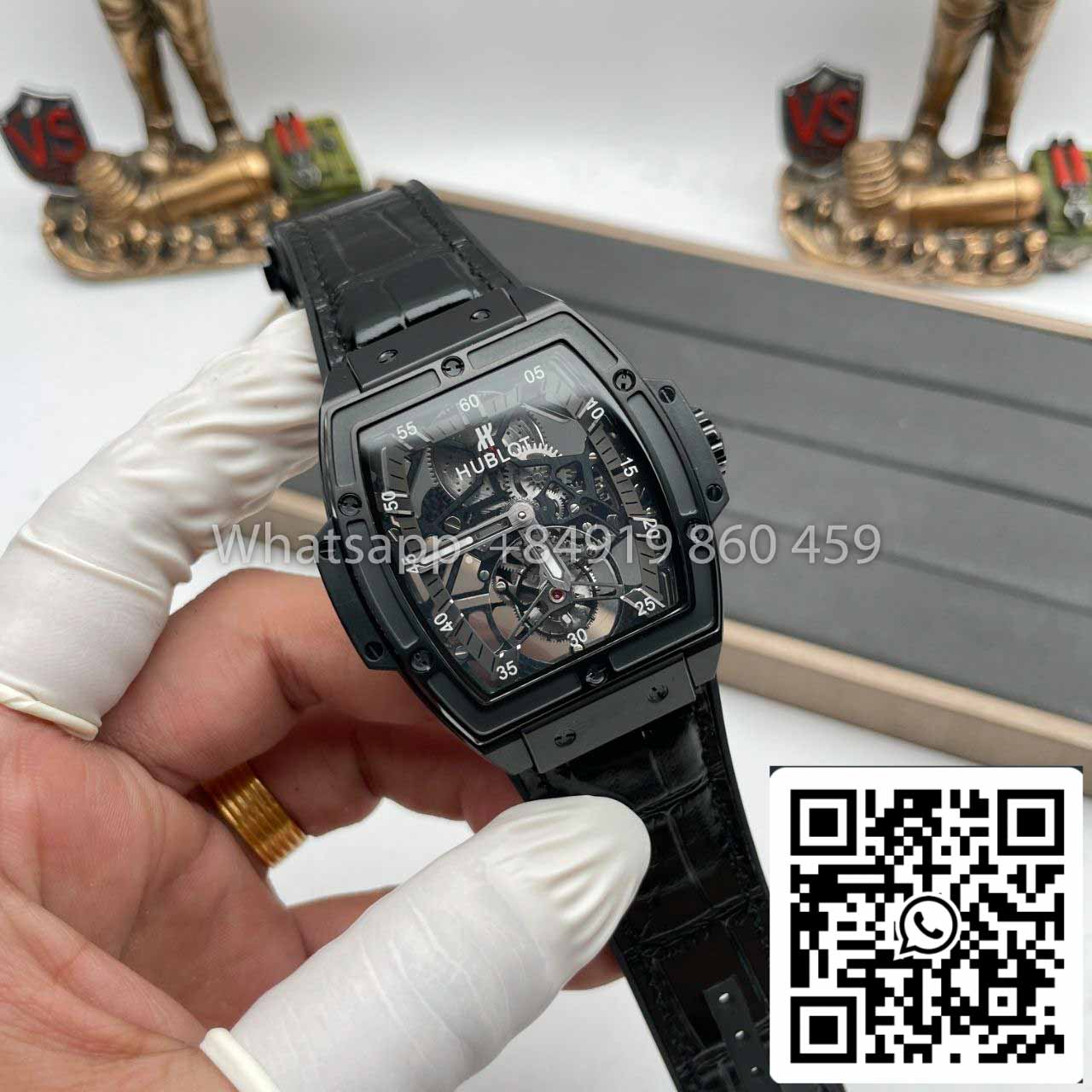 Replica Hublot Masterpiece Tourbillon 906.ND.0129.VR.AES12 1:1 Migliore edizione PVD nero HUB svizzero 9006