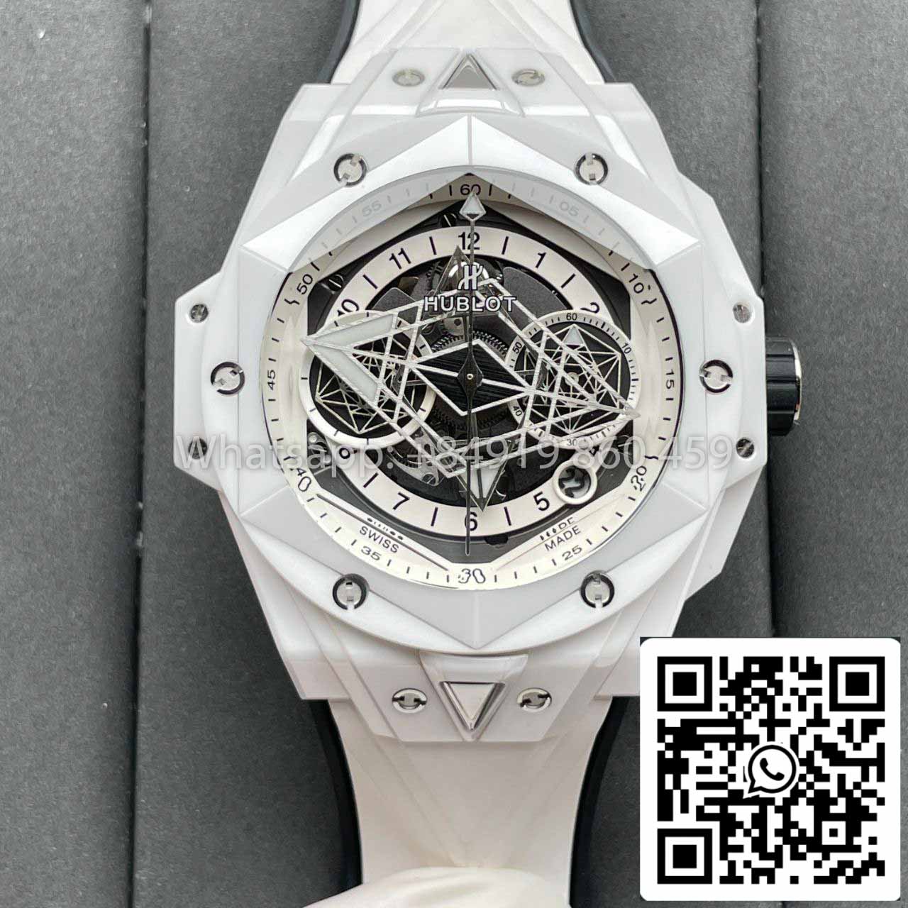 Hublot Big Bang Sang Bleu II 418.HX.2001.RX.MXM21 1:1 Mejor Edición BBF Factory Cerámica Blanca