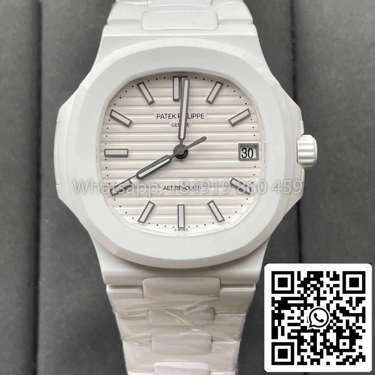 [AET modificado] Patek Philippe Nautilus 5711 Cerámica Esfera blanca 1:1 Mejor edición