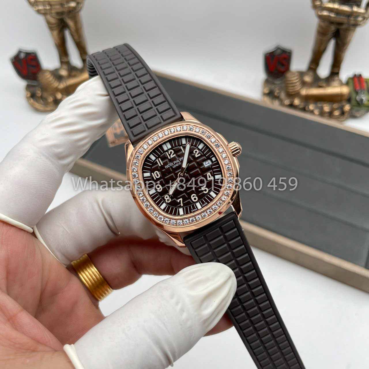 Patek Philippe Aquanaut 5067A Movimento al quarzo 1:1 Best Edition PPF Factory Quadrante marrone in oro rosa