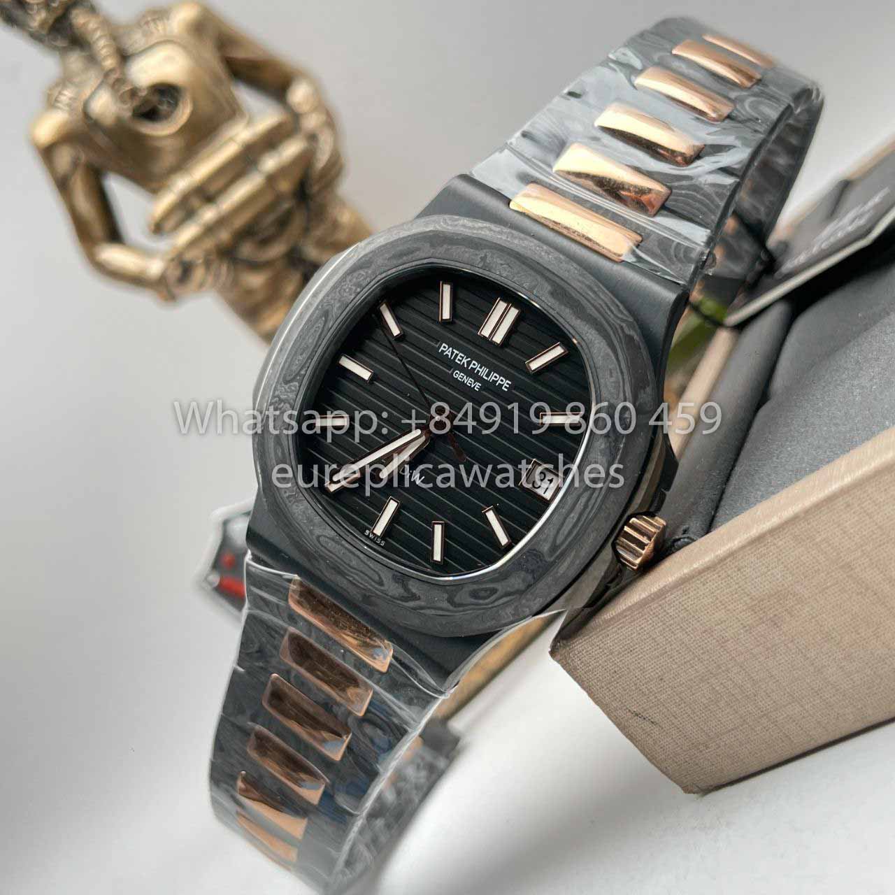 Patek Philippe Nautilus 5711 DiW 1:1 Edición clonada con caja de fibra de carbono