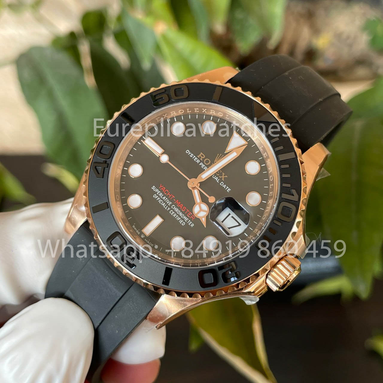 Reloj Rolex Yacht-Master 40 Rose Gold 126655-0002 para hombre, clon 1:1, fábrica limpia