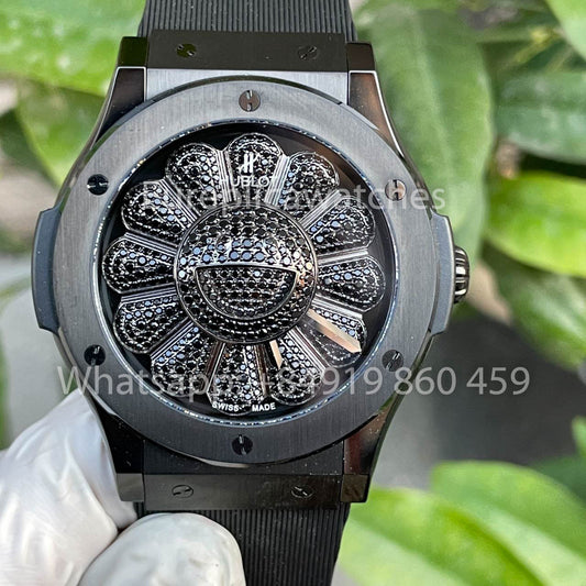 Hublot Classic Fusion Takashi Murakami 507.CX.9000.RX.TAK21 1:1 Best Edition Sunflower Black Dial