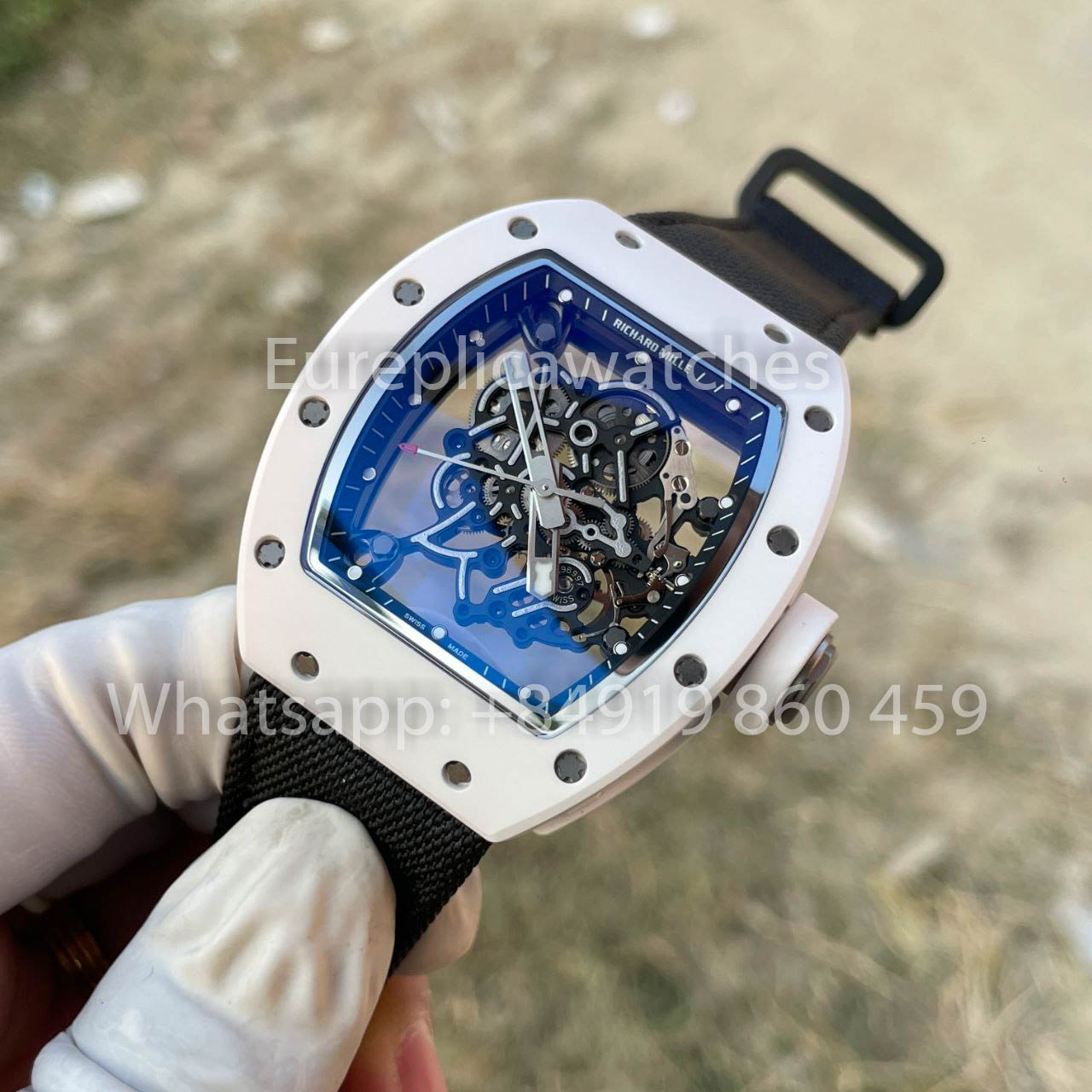 RICHARD MILLE RM055 ZF Factory Versión más nueva 2024 1:1 Mejor edición Caja de cerámica Correa de velcro 