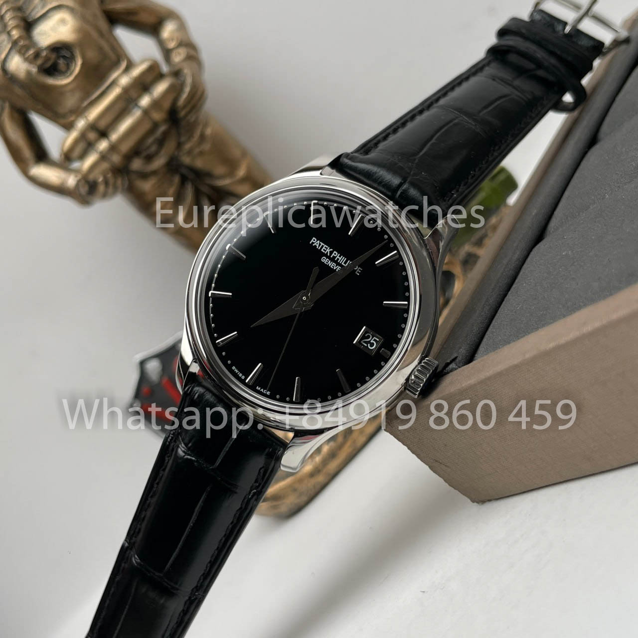 Patek Philippe Calatrava 5227G-010 1:1 Mejor Edición 3K Esfera Negra de Fábrica