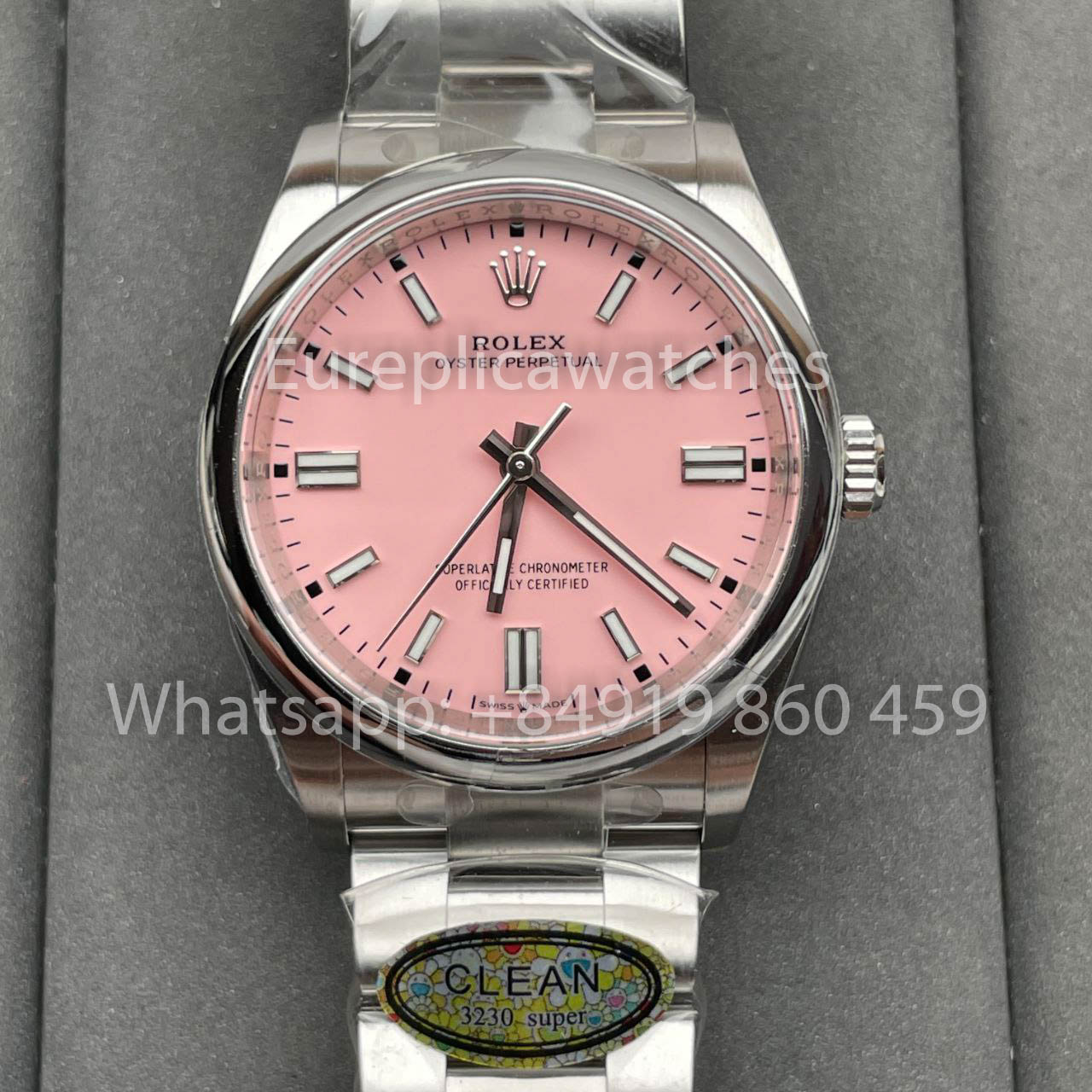 Réplica Rolex Oyster Perpetual M126000-0008 36MM Clean Factory esfera rosa