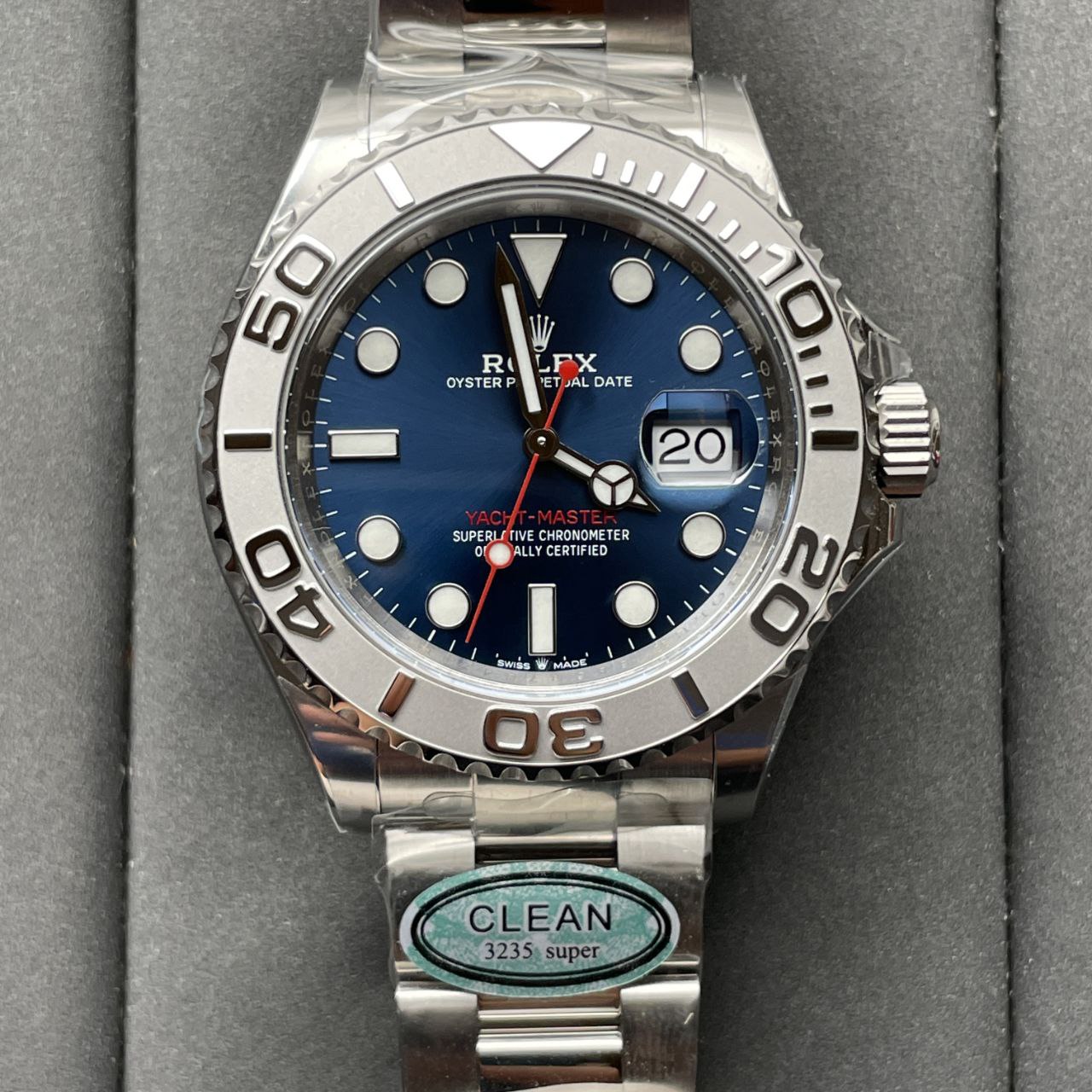 Rolex Yacht Master M126622-0002 1:1 Best Edition quadrante blu di fabbrica pulito ultima versione