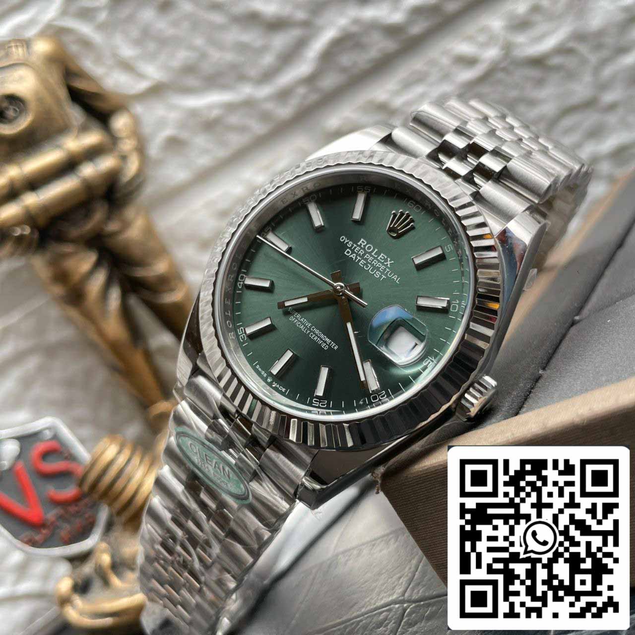 Rolex Datejust M126334-0027 41 mm Correa Jubilee Clean Factory Esfera verde menta