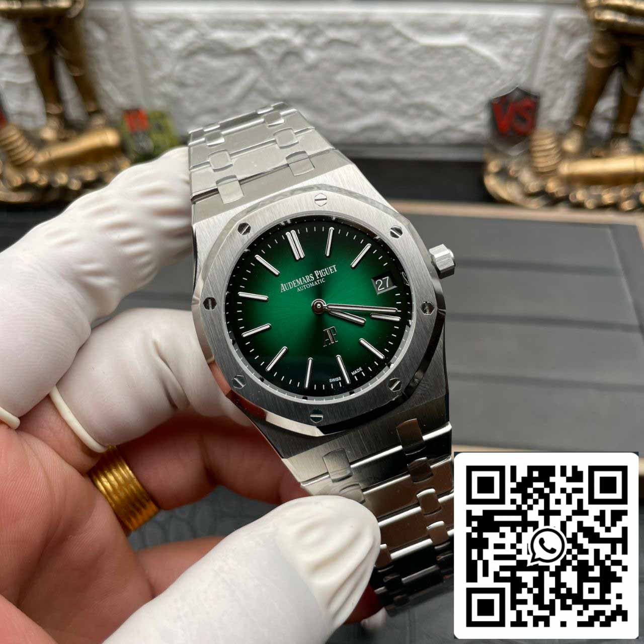 Audemars Piguet Royal Oak 16202PT.OO.1240PT.01 1:1 Best Edition ZF Factory quadrante verde