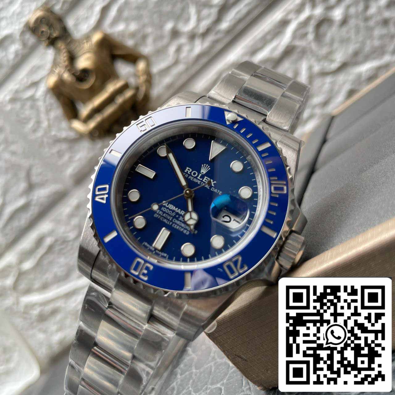 Rolex Submariner 116619LB-97209 movimento 3135 VS Factory quadrante blu