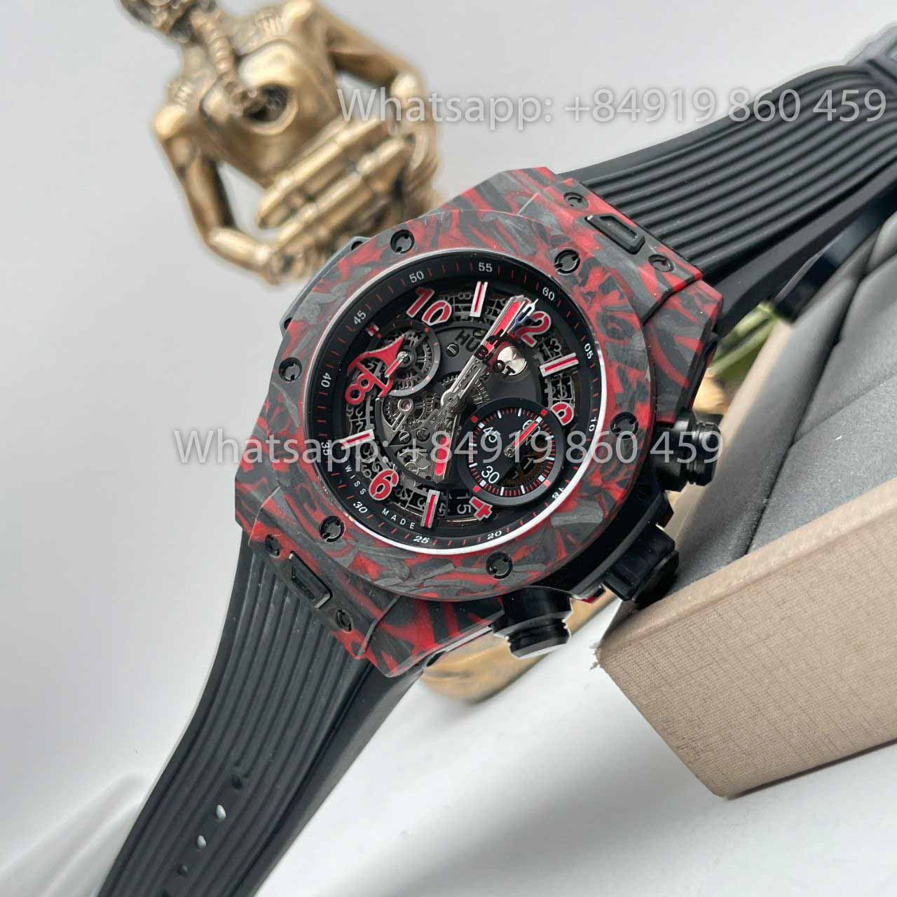 Hublot BIG BANG 411.QV.1123.NR.OVK21 1:1 Best Edition HB Factory Custodia rossa in fibra di carbonio