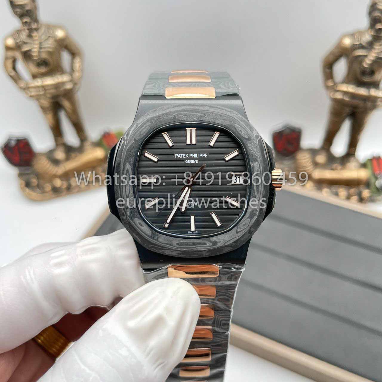 Patek Philippe Nautilus 5711 DiW 1:1 Edición clonada con caja de fibra de carbono