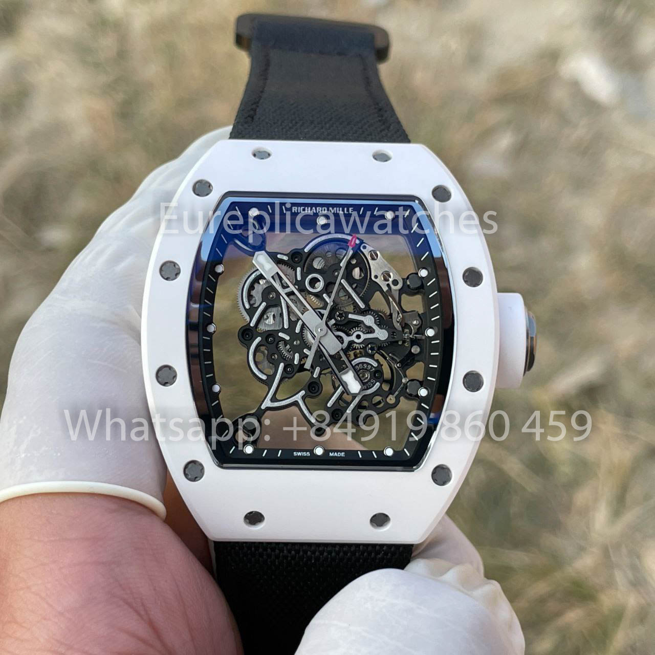 RICHARD MILLE  RM055  ZF Factory newest Version 2024 1:1 Best Edition Ceramic Case Velcro Strap