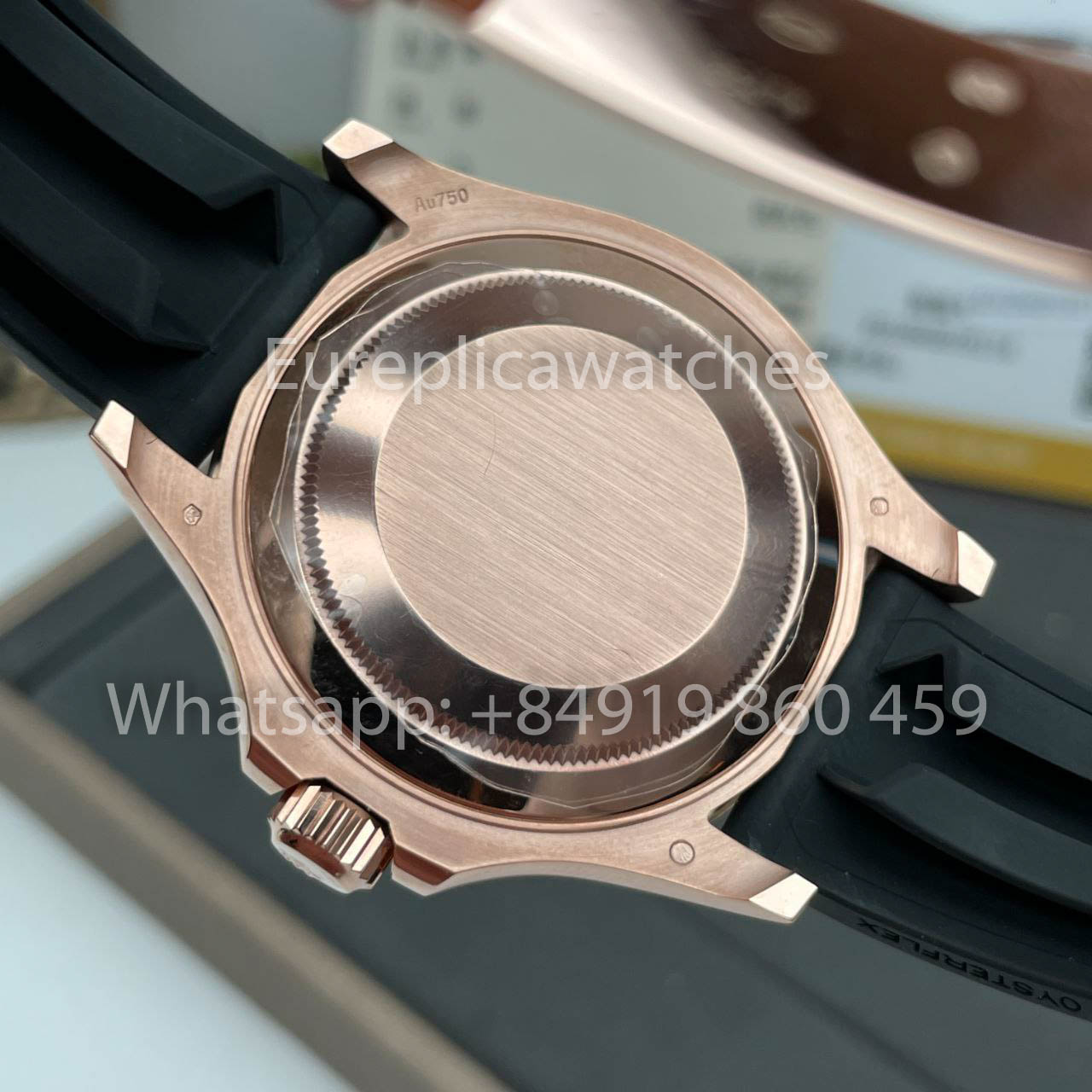 Orologio da uomo Rolex Yacht-Master 40 in oro rosa 126655-0002 rivestito in oro rosa 18k, pulito in fabbrica