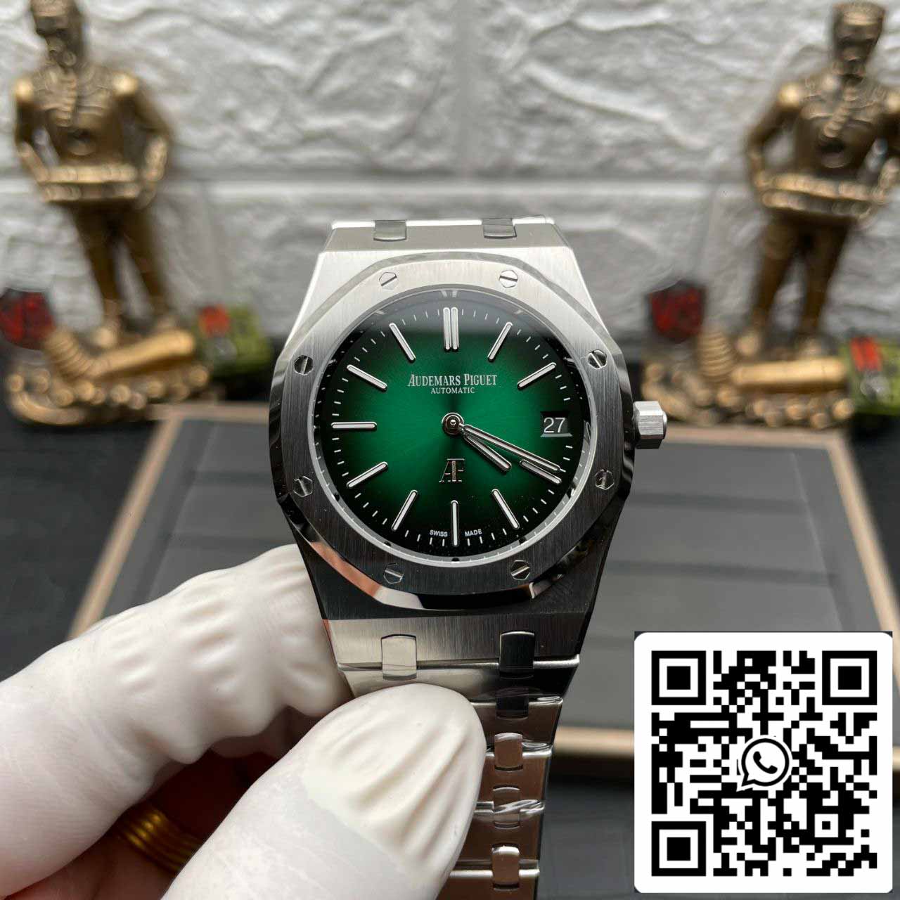 Audemars Piguet Royal Oak 16202PT.OO.1240PT.01 1:1 Best Edition ZF Factory quadrante verde