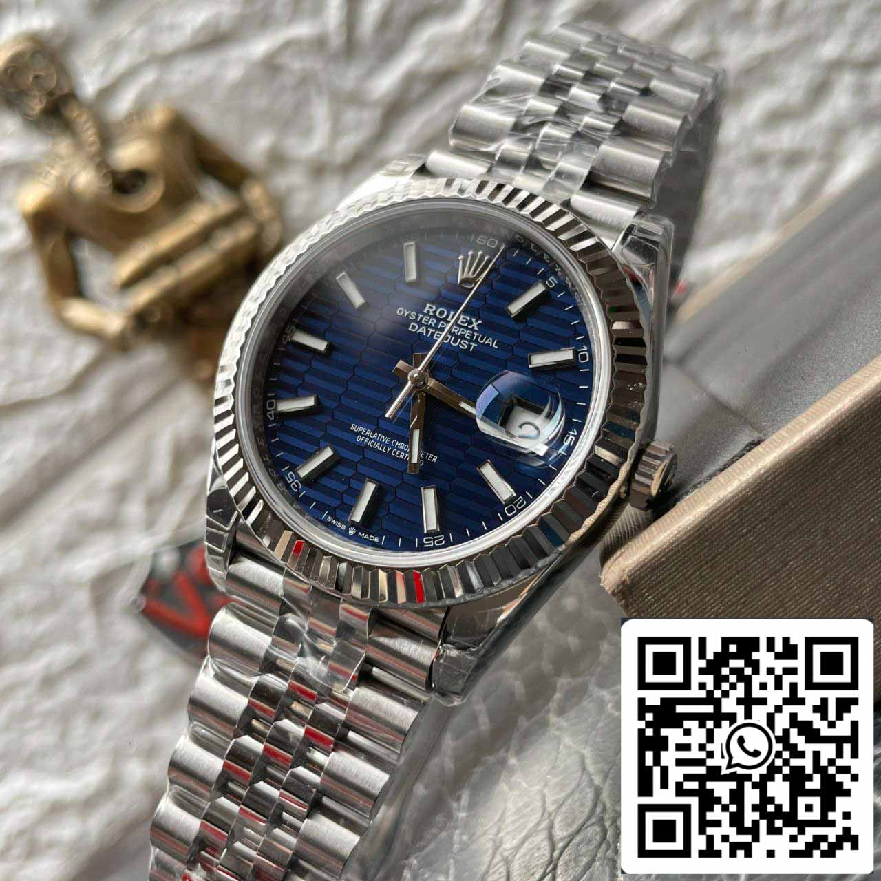 Rolex Datejust M126234-0017 36MM 1:1 Best Edition VS quadrante blu di fabbrica