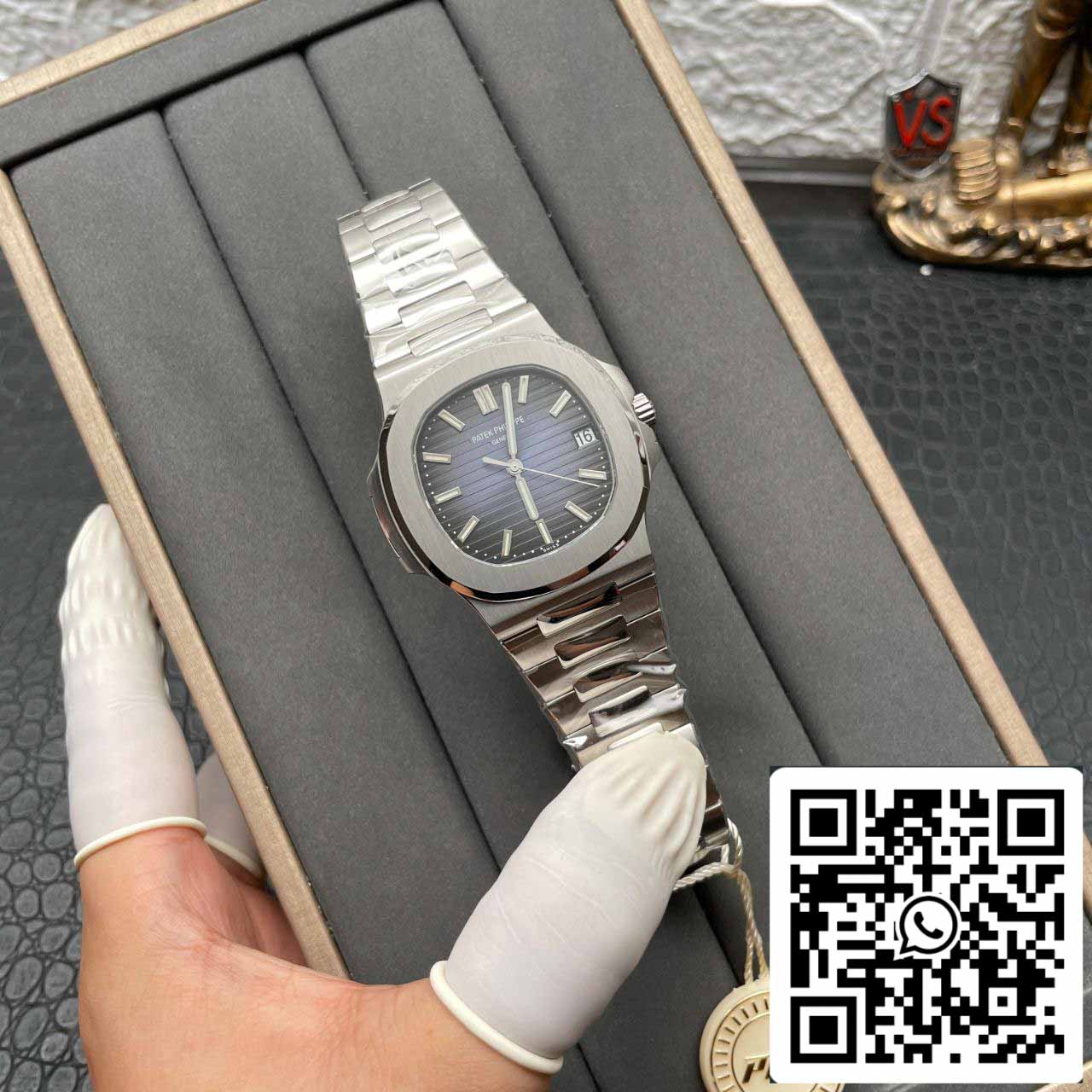 Patek Philippe Nautilus Jumbo 5711/1A-010 PF Factory 1:1 Mejor Edición Suizo ETA324 Esfera Azul