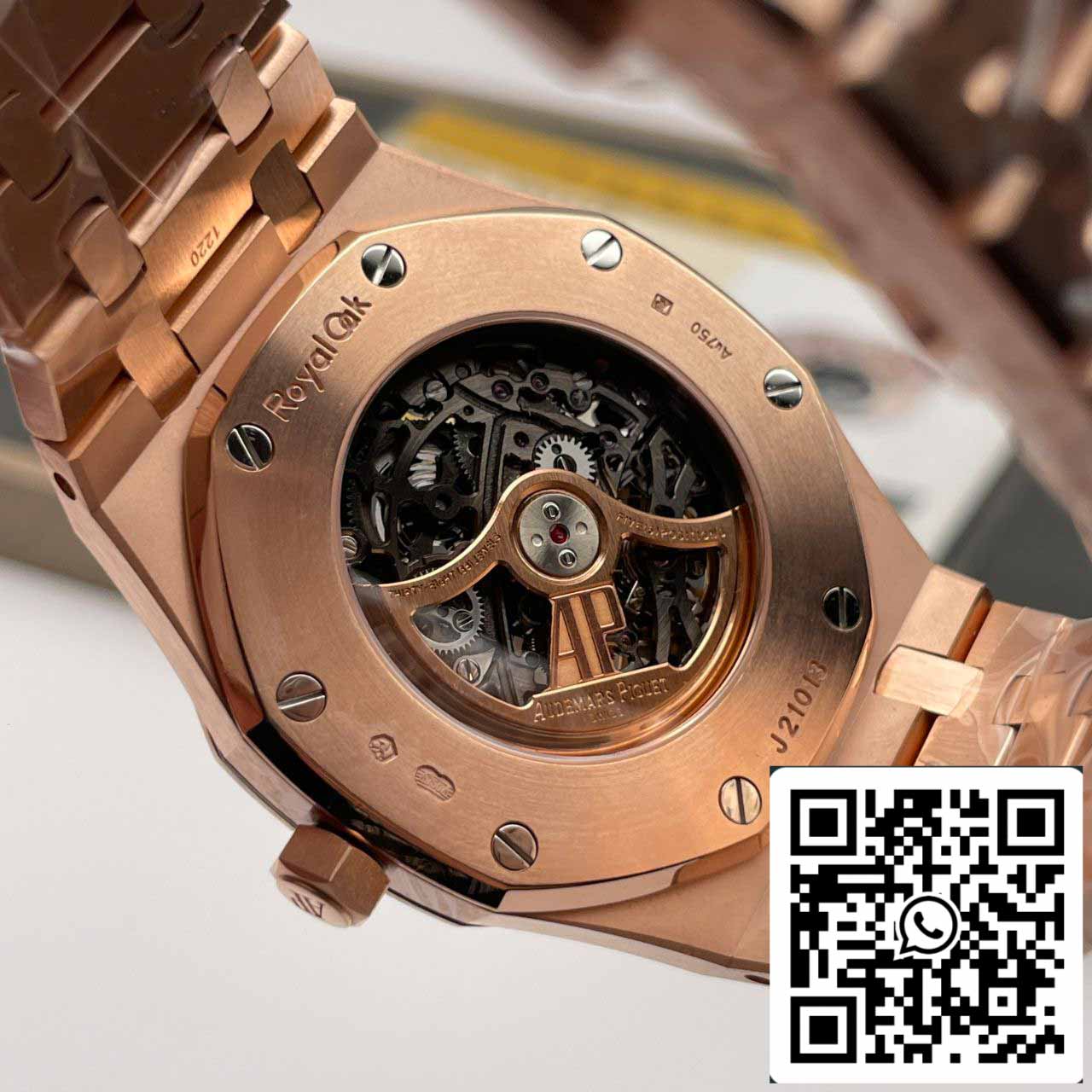 Audemars Piguet Royal Oak 15407OR.OO.1220OR.01 Mejor edición 1:1 envuelto en oro rosa de 18 quilates