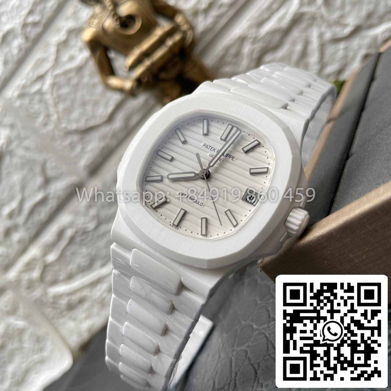 [AET modificado] Patek Philippe Nautilus 5711 Cerámica Esfera blanca 1:1 Mejor edición