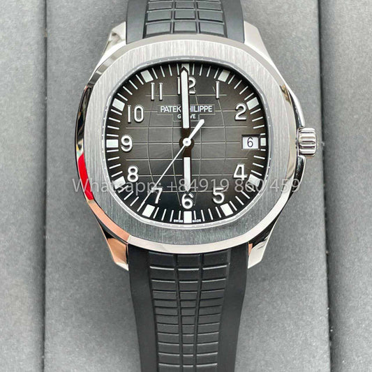 Patek Philippe Aquanaut 5167A-001 1:1 Mejor clon 3K Factory Esfera negra V3 Hebilla nueva