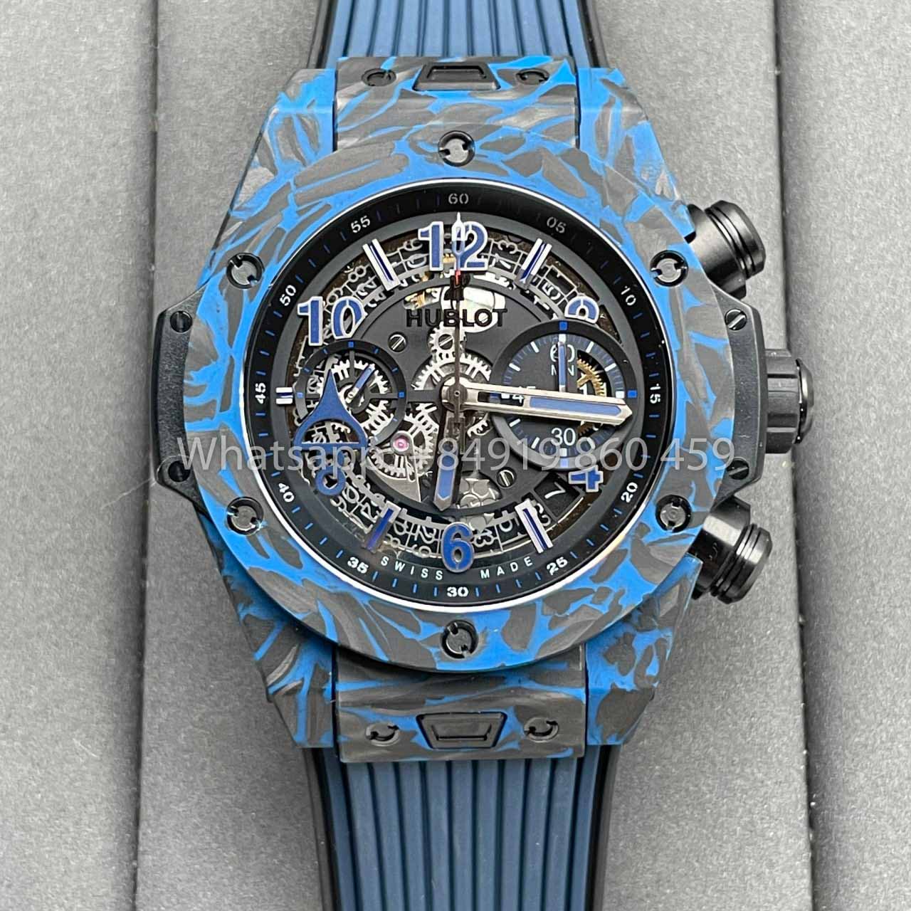 Hublot BIG BANG 1:1 Best Edition HB Factory Caja de fibra de carbono azul