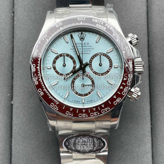 Rolex Cosmograph Daytona m126506-0002 Miglior clone Movimento pulito di fabbrica 4131 blu ghiaccio