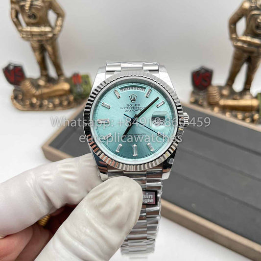 Rolex Day Date M228239 1:1 Mejor clon Edición QF Factory Esfera azul Tiffany