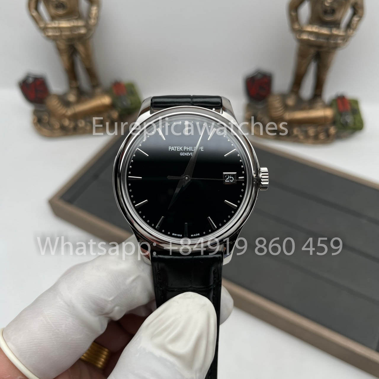 Patek Philippe Calatrava 5227G-010 1:1 Mejor Edición 3K Esfera Negra de Fábrica