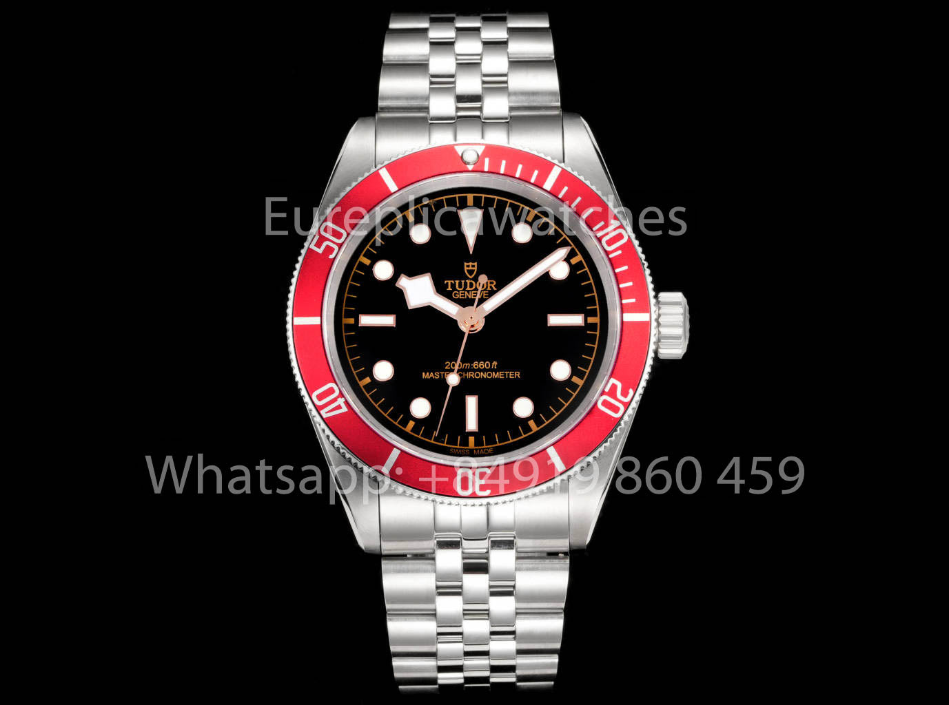 Tudor Monochrome Black Bay 1:1 Miglior Clone GR Factory Lunetta Rossa