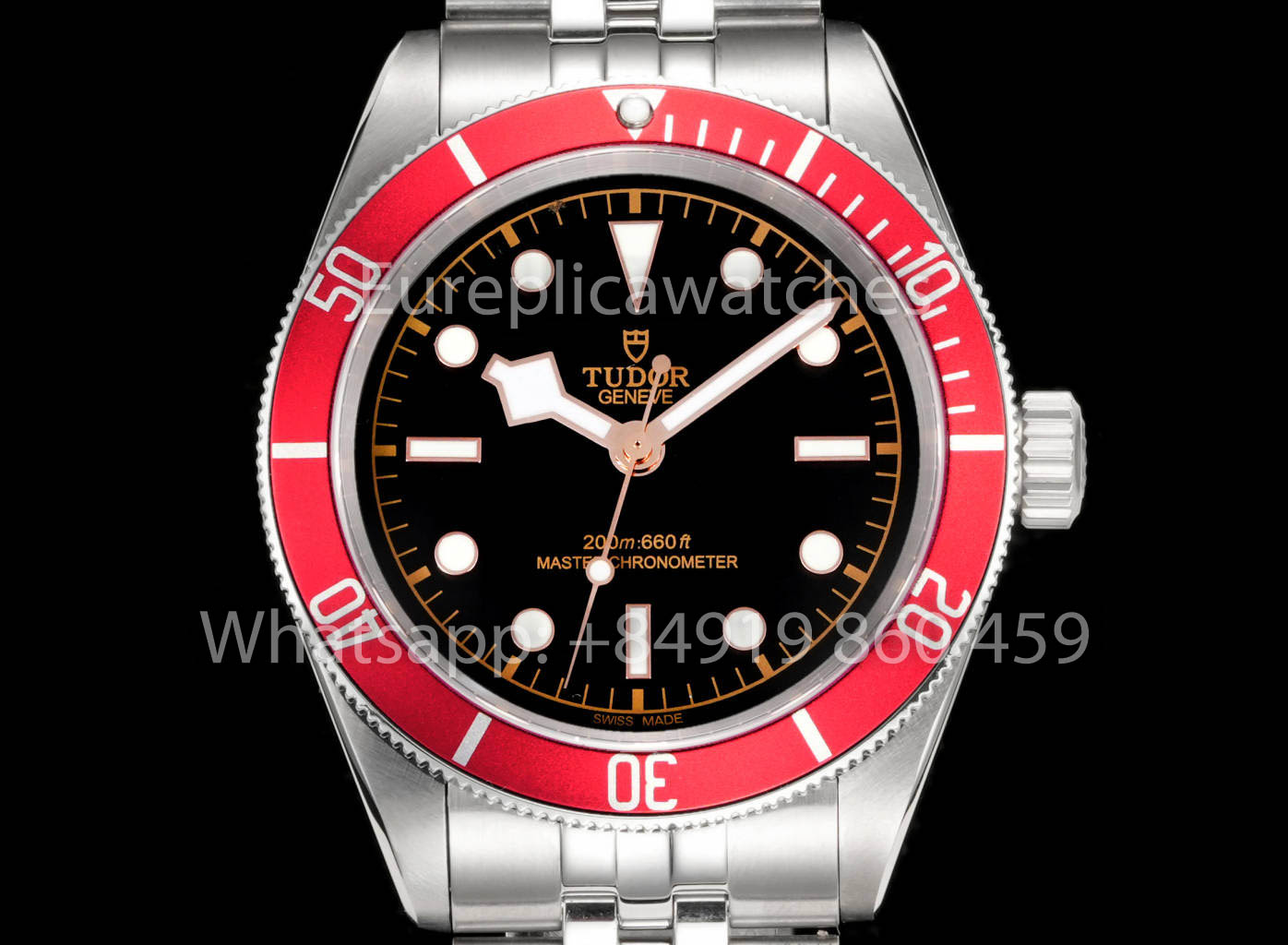 Tudor Monochrome Black Bay 1:1 Miglior Clone GR Factory Lunetta Rossa