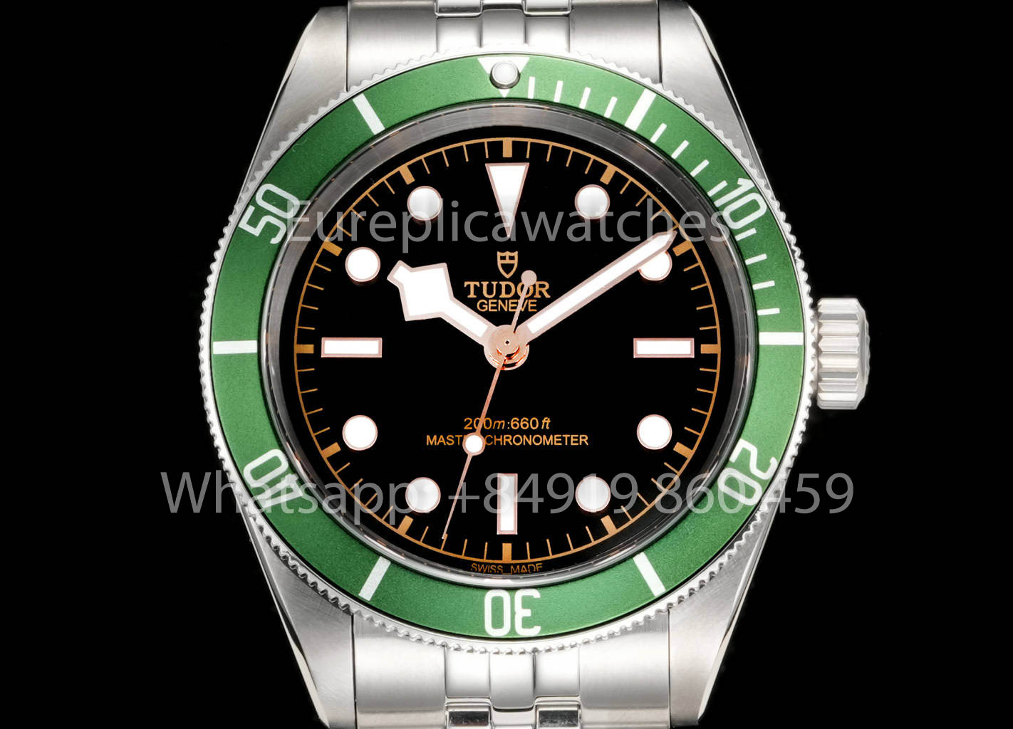 Tudor Monochrome Black Bay 1:1 Miglior Clone GR Factory Green Bezel