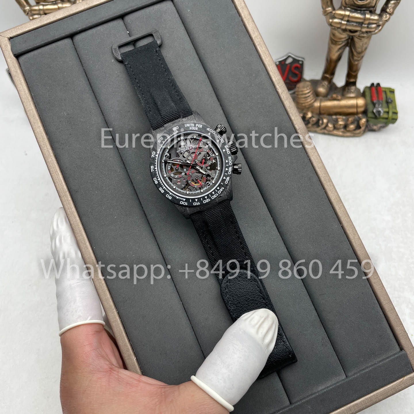 Rolex Daytona Skeleton Dial Diw Custom NTPT Carbon Case 1:1 Mejor clon