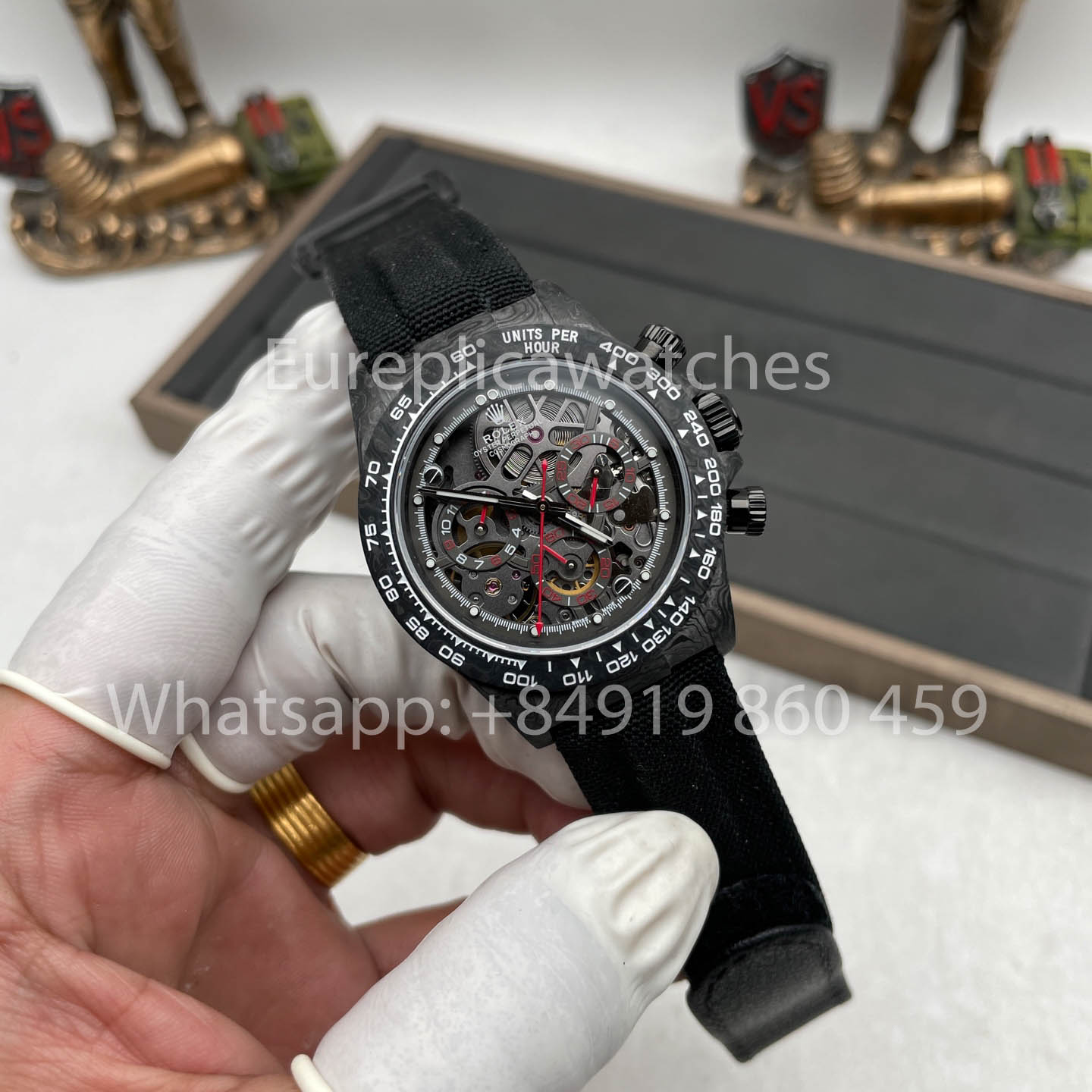 Rolex Daytona Skeleton Dial Diw Custom NTPT Carbon Case 1:1 Mejor clon