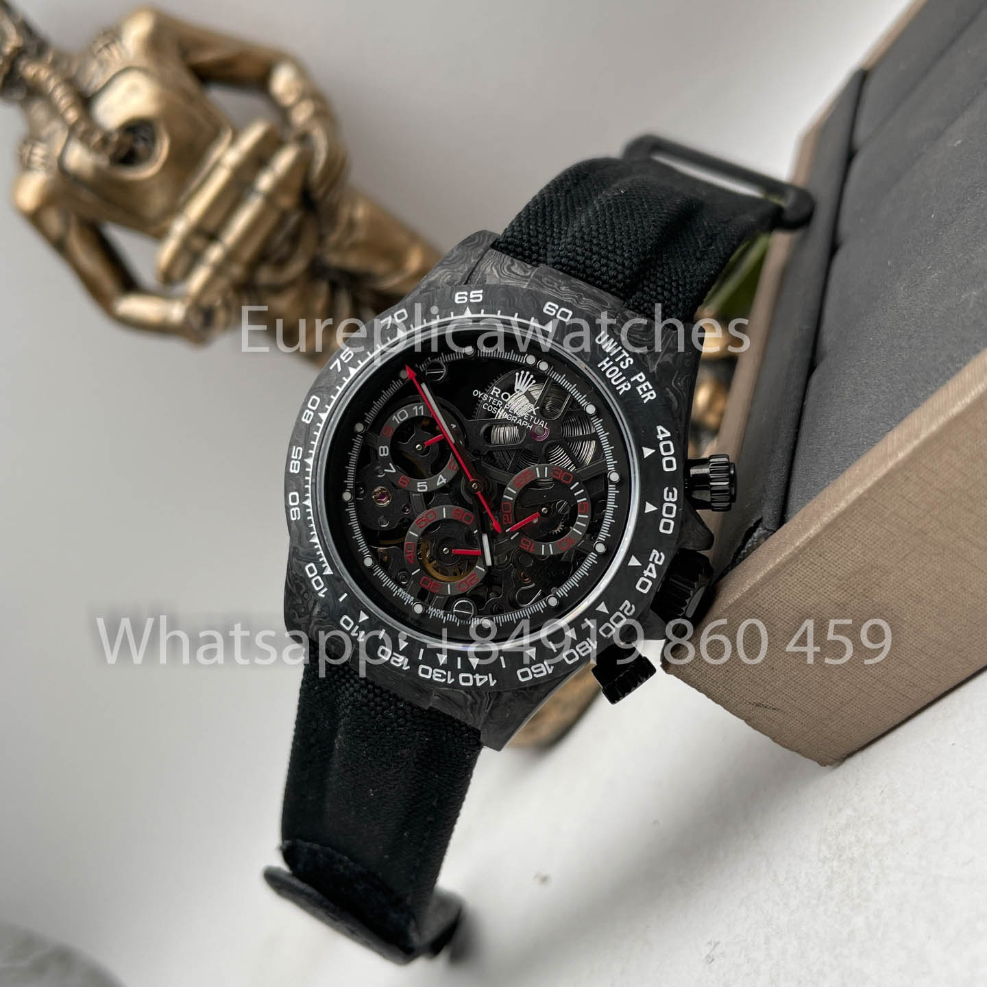 Rolex Daytona Skeleton Dial Diw Custom NTPT Carbon Case 1:1 Mejor clon