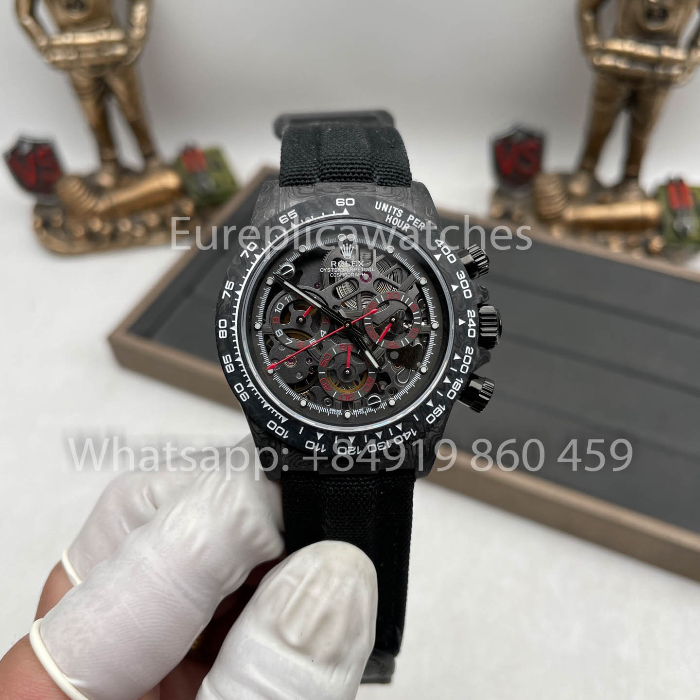 Rolex Daytona Skeleton Dial Diw Custom NTPT Carbon Case 1:1 Mejor clon