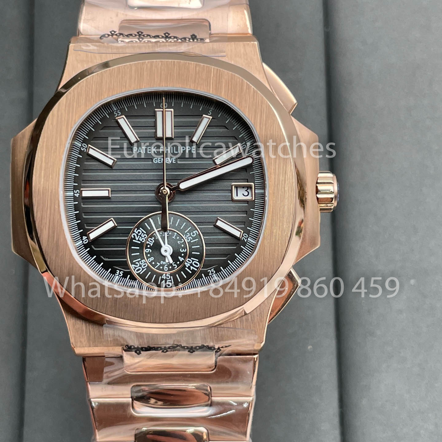 Patek Philippe Nautilus 5980/1R-001 1:1 Mejor Edición 3K Factory V2 Esfera Negra