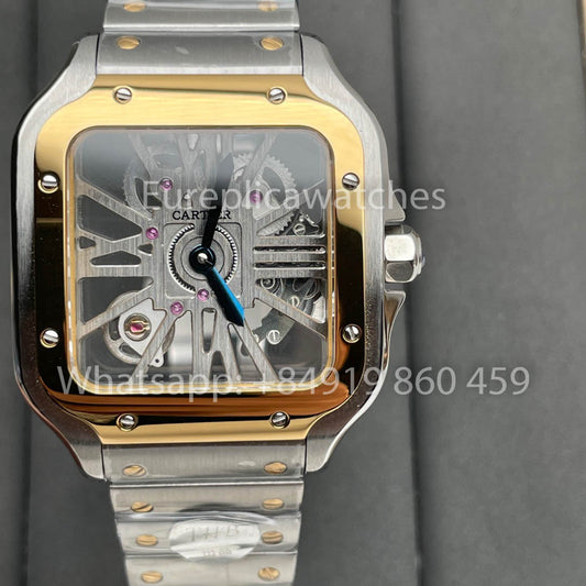 Cartier santos Skeleton WR007017 40mm THB Factory 1:1 Mejor clon Super clon